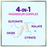 Magnesium Complex 500 mg - Best Blend of Glycinate, Citrate, Malate & Oxide - Supports Sleep, Muscle, Bone & Heart Health - High Absorption, Chelated Magnesium Mineral Supplement - 120 Capsules