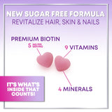 Hair Vitamins Gummy for Women with Biotin 5000 mcg, Sugar-Free Hair Growth Support with Vitamins E & C, Thicker, Stronger & Beautiful Hair, Skin & Nails, Hair Health Support Supplement - 120 Gummies