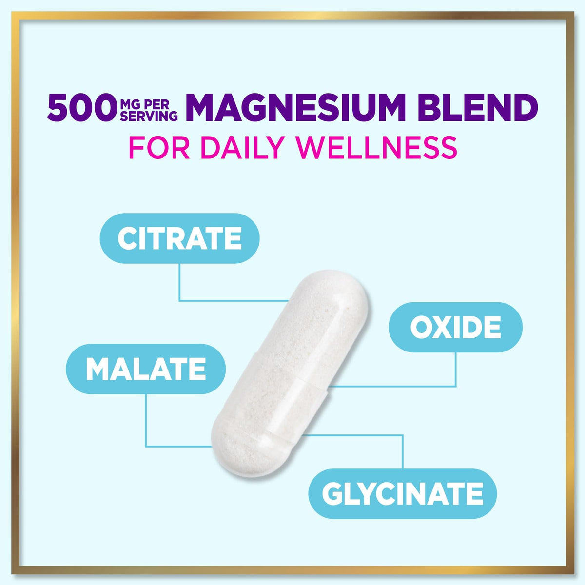 Magnesium Complex, 500 mg – 60 Capsules