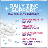 Zinc Supplements for Women and Men - 40mg Supplement for Immune Support, Skin Health Support, & Antioxidant Supplement for Adults, High Potency Zinc Gluconate 40 mg, Non-GMO