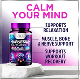 Magnesium Supplement for Women & Men - 140mg Total Magnesium from 1000mg Magnesium Glycinate to Support Muscle, Nerve, Bone & Heart Health - Natural, Vegan, High Absorption & Chelated - 60 Count