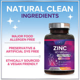 Zinc Gluconate, 40 mg – 120 Count