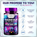 Magnesium Glycinate 1000mg | | Chelated to Support Bone â€“ 60 Capsules