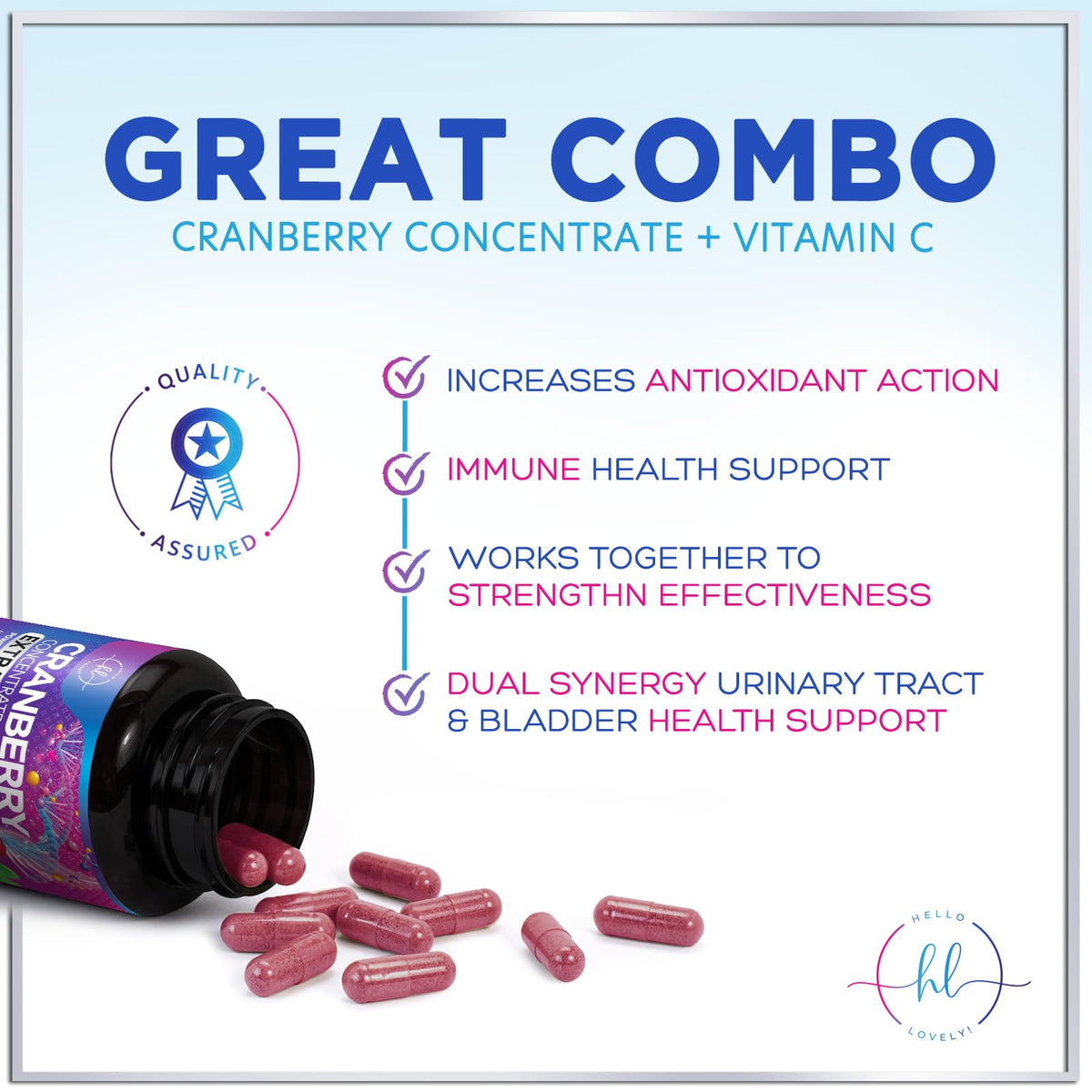 Cranberry Extract + Vitamin C, 25,000 mg Formula – 120 Count
