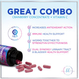Cranberry Extract + Vitamin C, 25,000 mg Formula – 120 Count