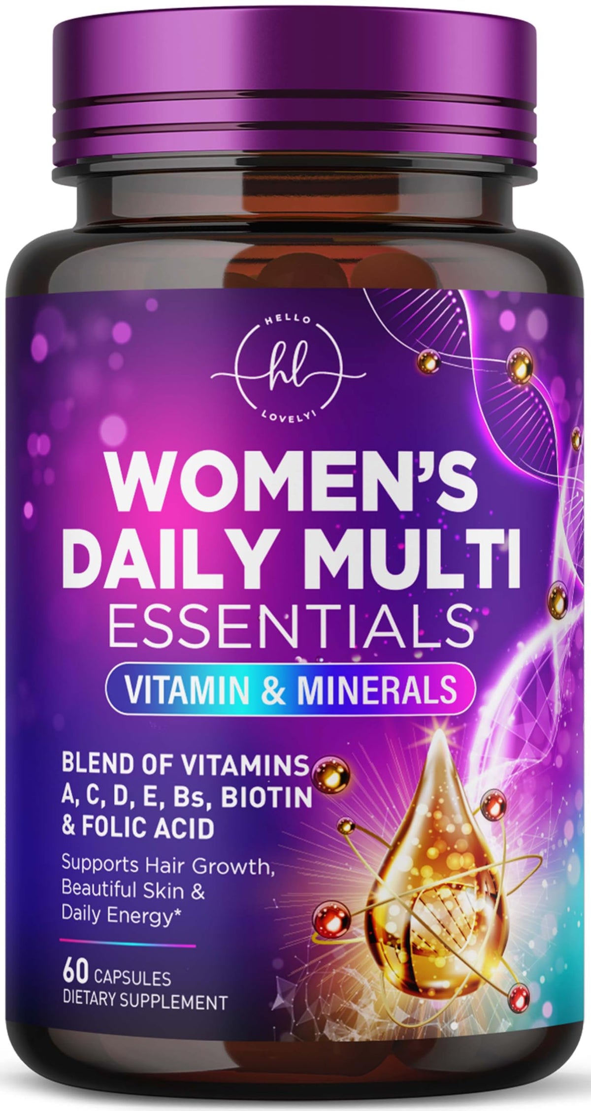 3X Strength Women’s Multivitamin with Iron + Biotin – 60 Capsules