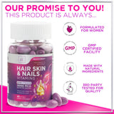 Hair, Skin + Nails with Biotin, Keratin + Collagen – 60 Count
