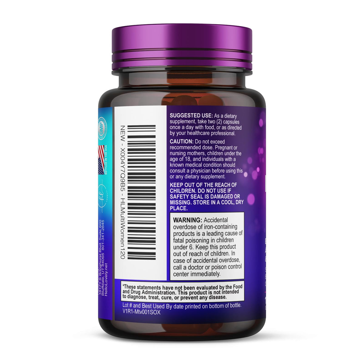 3X Strength Women’s Multivitamin with Iron + Biotin – 120 Capsules