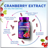 Cranberry Extract + Vitamin C, 25,000 mg Formula – 120 Count