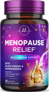 Menopause Supplements Extra Strength Hot Flash Support 1256 mg - Menopause Support for Women - Made in USA - Natural Black Cohosh, Dong Quai and Soy Isoflavones
