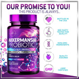 Akkermansia Probiotic with Prebiotic Fiber â€“ 120 Capsules
