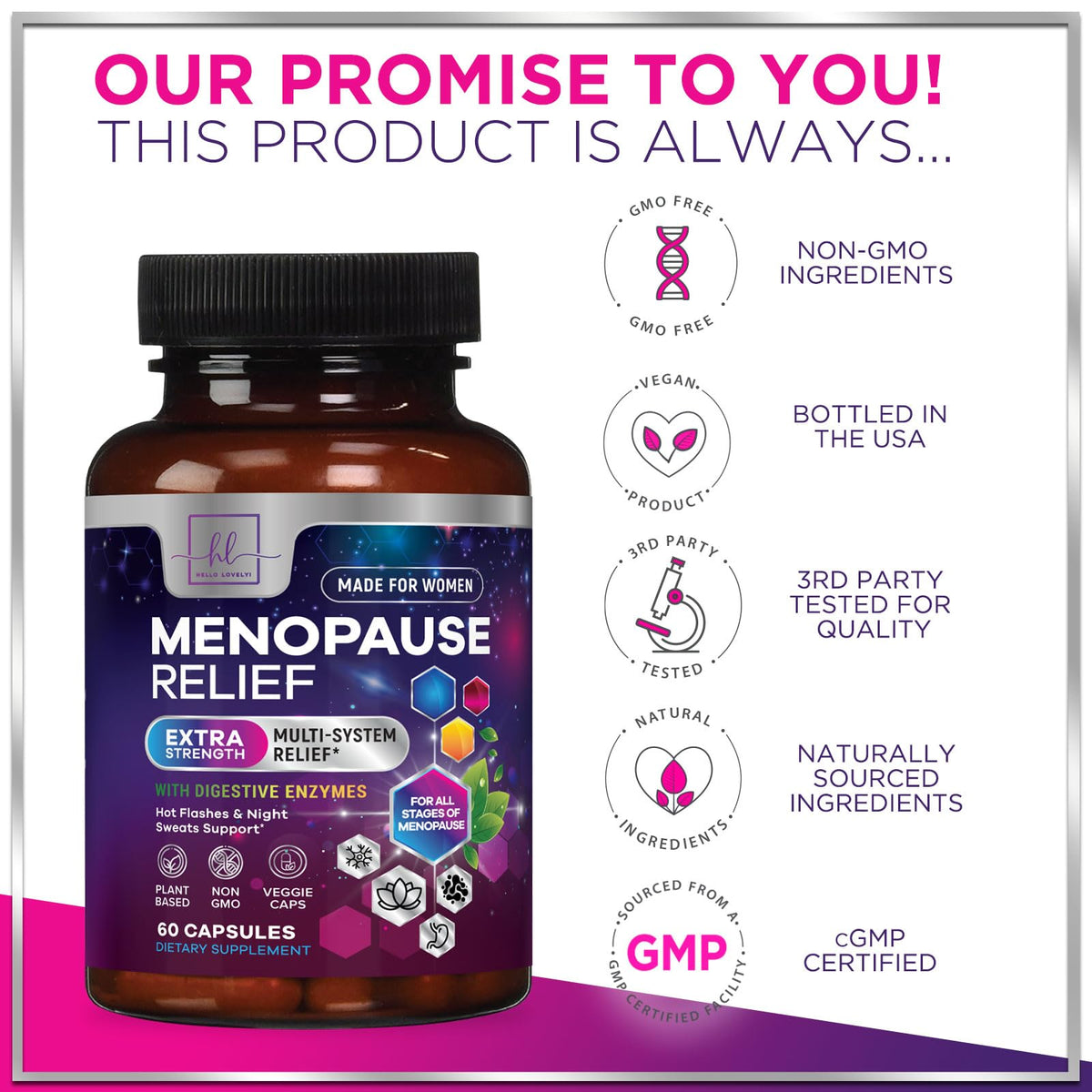 Menopause Probiotic, 8 Billion CFU – 60 Count