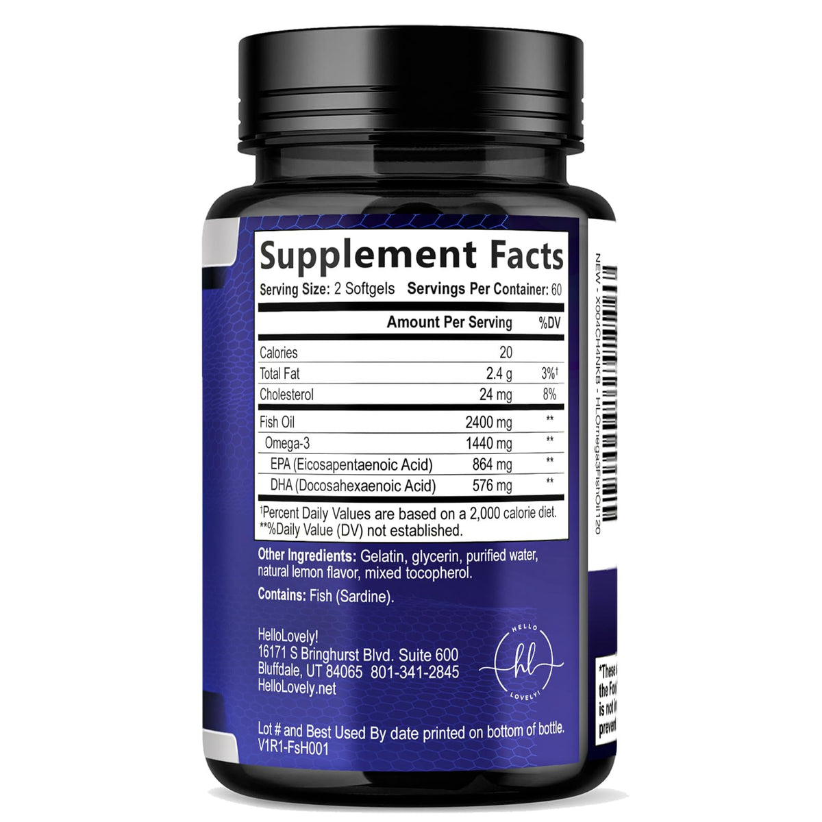 Triple Strength Omega-3 Fish Oil, 2,400 mg – 120 Count