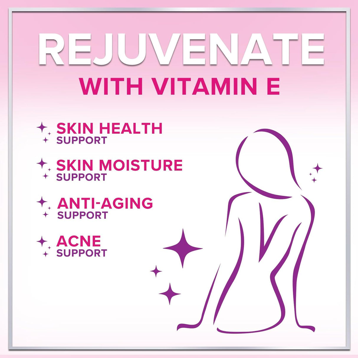 E Vitamin for Women and Men - 180 mg (400 IU) dl-Alpha - Powerful Antioxidant Dietary Supplement - Hair, Skin, & Immune Health Support - Easily Absorbed Form, Non-GMO & Gluten Free