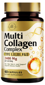 Multi Collagen Capsules, Types I, II, III, V + X – 60 Count