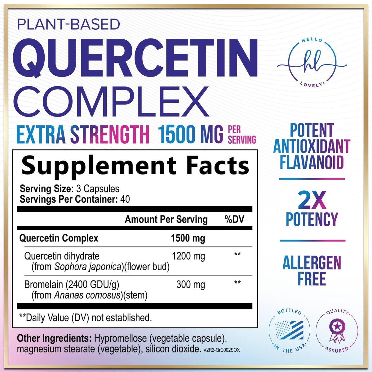 Quercetin, 500 mg – 120 Count