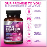 Multi Collagen Capsules, Types I, II, III, V + X – 60 Count