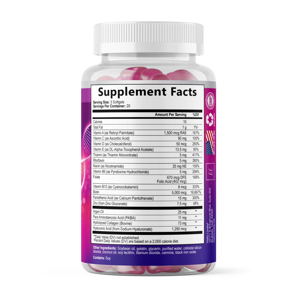 Hair, Skin + Nails with Biotin, Keratin + Collagen – 60 Count