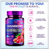 Cranberry Extract + Vitamin C, 25,000 mg Formula – 120 Count
