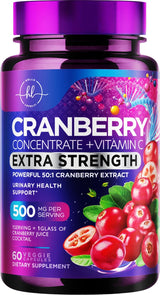 Cranberry Extract + Vitamin C, 25,000 mg Formula – 60 Count