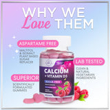 Sugar-Free Calcium Gummies with Vitamin D3, Berry