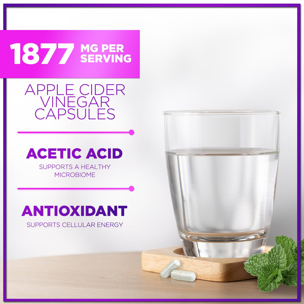 Apple Cider Vinegar Pills from the Mother â€“ 1877mg â€“ 60 Capsules