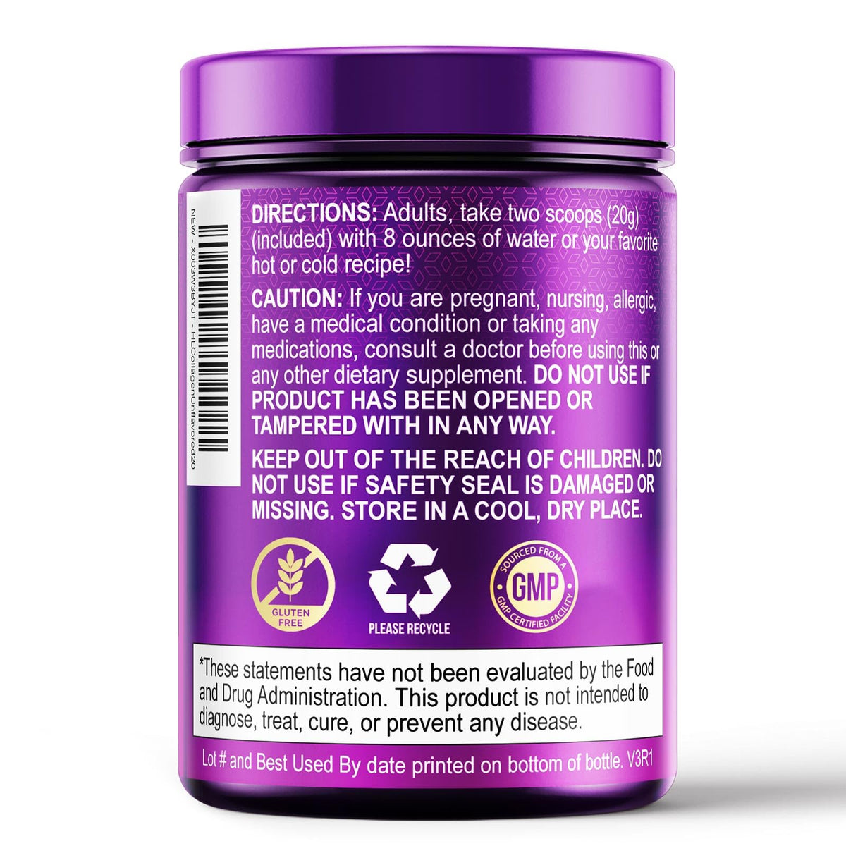 Collagen Peptides Powder with Hyaluronic Acid + Biotin, Unflavored