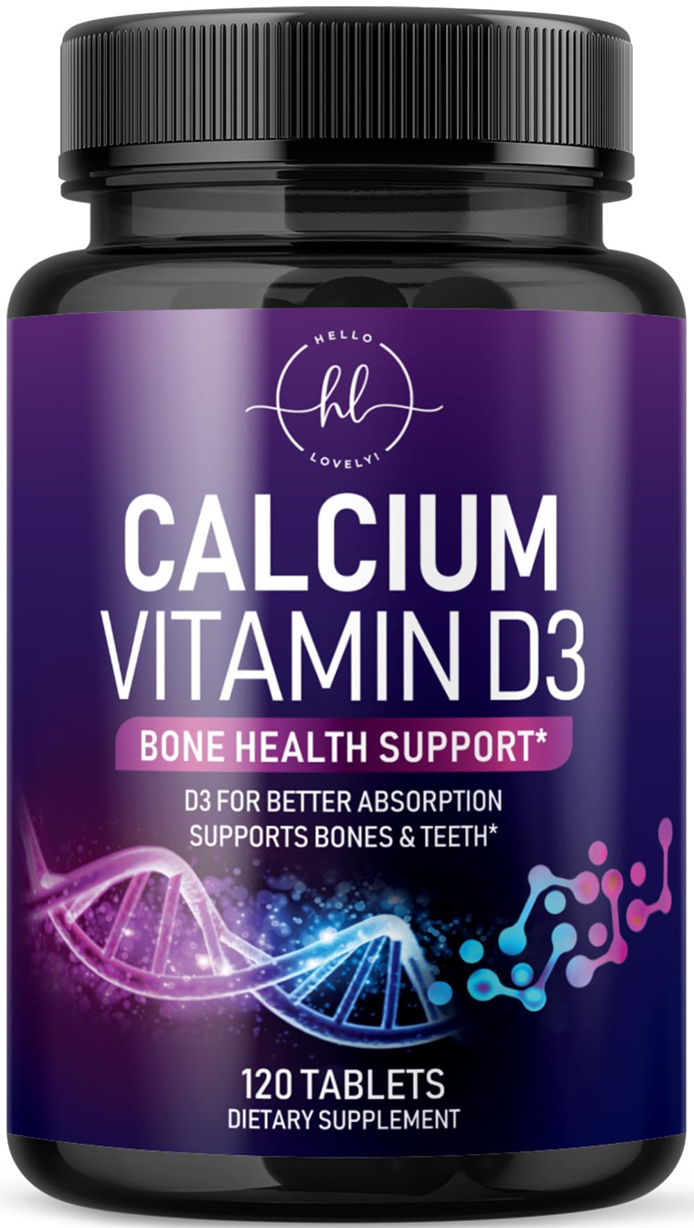 Calcium for Women 1200 mg + 1600 IU Vitamin D3 â€“ 120 Tablets