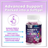 Womens Complete Multivitamin - Once Daily Women's Multi with Vitamin A, B6, B12, C, D, Biotin, Folate, Iron & Zinc, Energy & Immune Health Support, Gluten-Free Multivitamin for Women - 60 Count