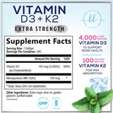Vitamin D3 5,000 IU + K2 100 mcg – 240 Count