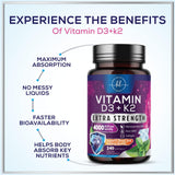 Vitamin D3 5,000 IU + K2 100 mcg – 240 Count