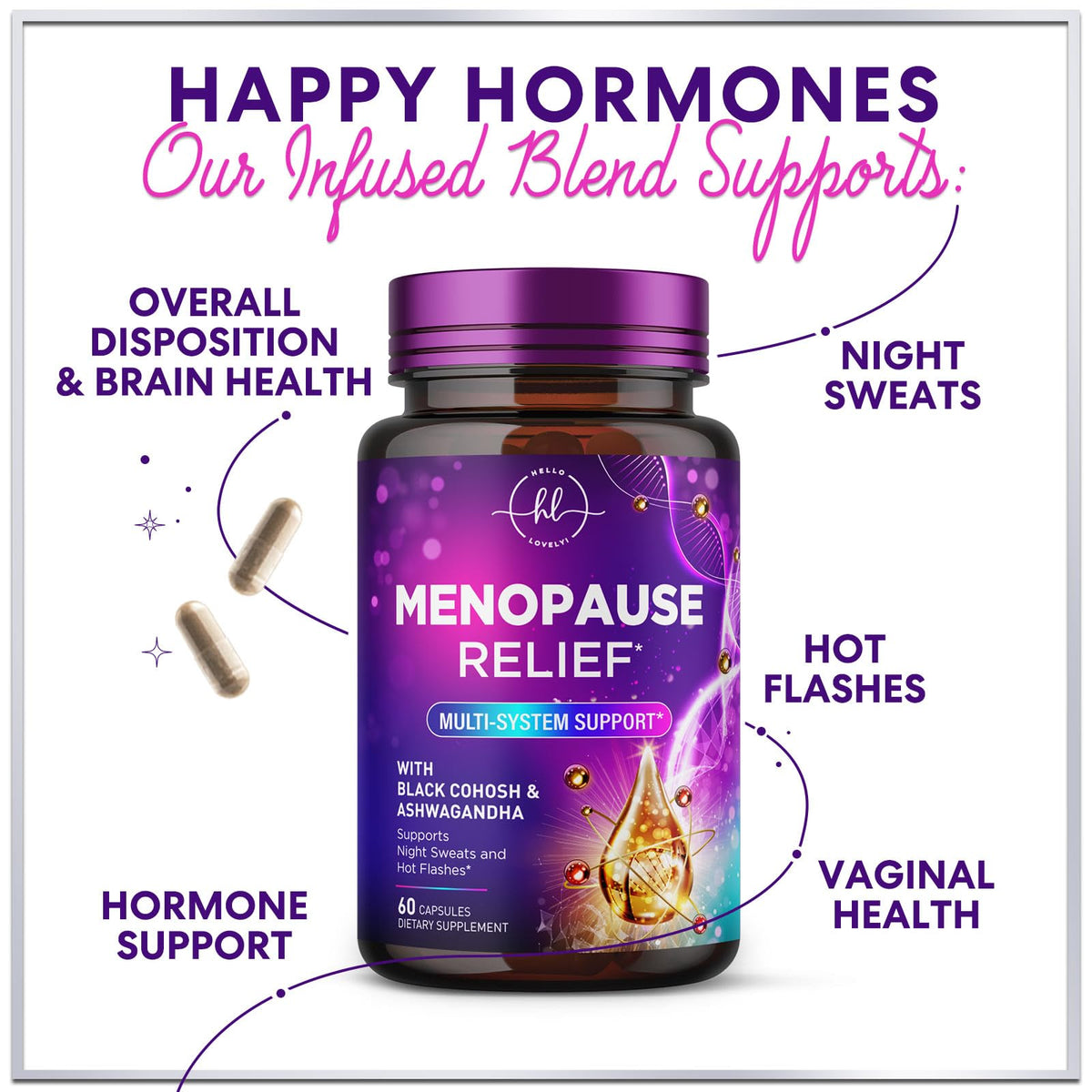 Menopause Support with Black Cohosh, 1,256 mg