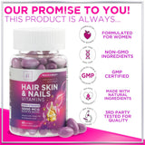 Hair, Skin + Nails with Biotin, Keratin + Collagen – 60 Count