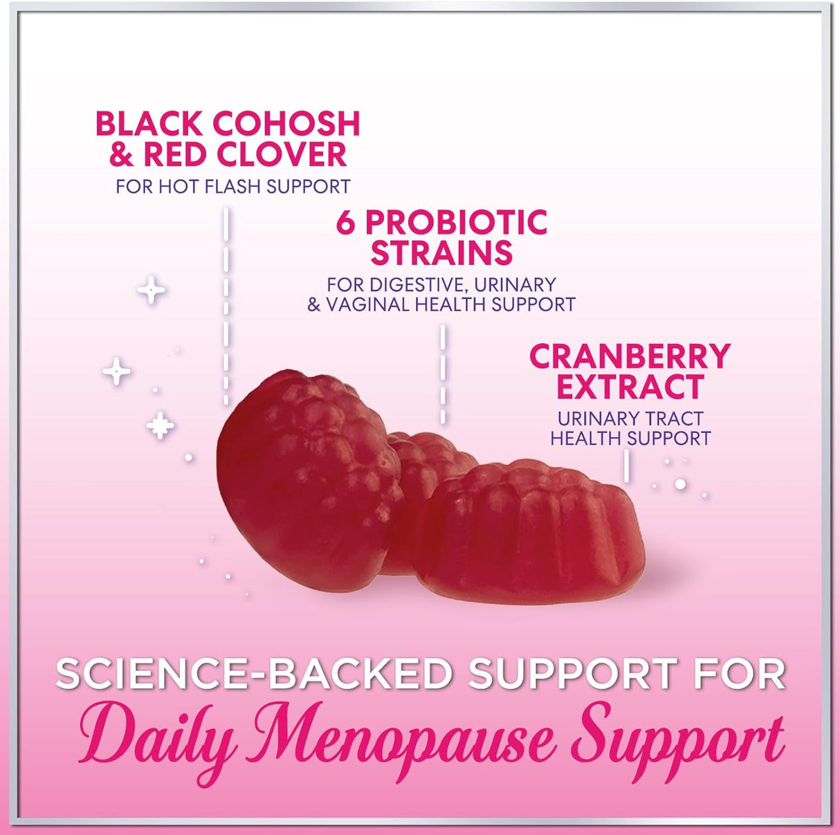 Hello Lovely! 3 Billion CFU Probiotic & Menopause Support for Women - Natural Manopause Probiotic Supplement Supports Hot Flashes, Night Sweats, & Mood Swings - Gut & Digestive Support