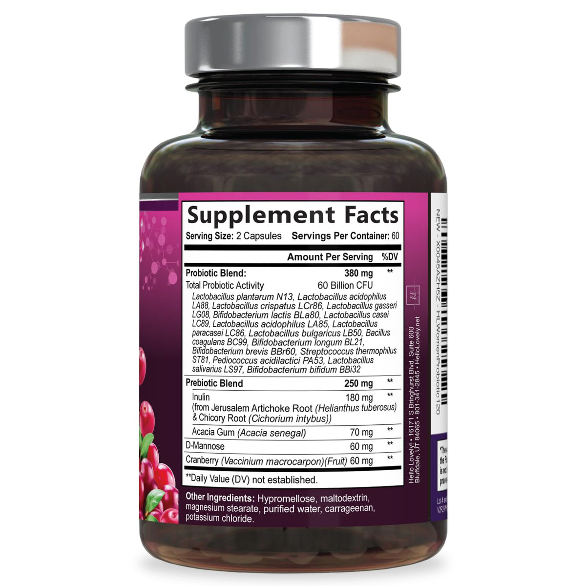 Women’s Probiotic, 50 Billion CFU + Cranberry – 120 Count