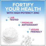 Zinc Supplements for Women and Men - 40mg Supplement for Immune Support, Skin Health Support, & Antioxidant Supplement for Adults, High Potency Zinc Gluconate 40 mg, Non-GMO