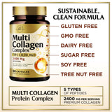 Multi Collagen Capsules, Types I, II, III, V + X – 60 Count