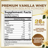 Hello Lovely! Whey Protein Powder, Vanilla Flavored Whey Isolate with 26g Protein for Fitness - Gluten Free, Fast Absorbing, Easy Digesting for Women & Men