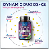 Vitamin D3 5,000 IU + K2 100 mcg – 240 Count