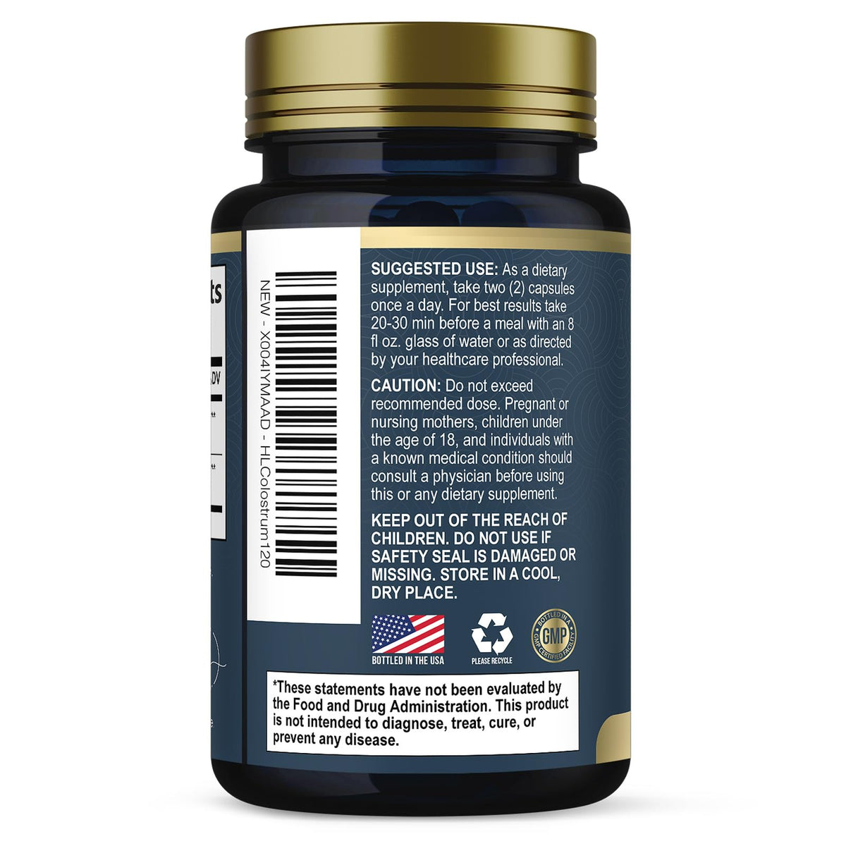 Colostrum, 1,000 mg with 20% Immunoglobulins – 120 Count