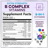 B-Complex with Vitamin C + Folic Acid – 120 Capsules