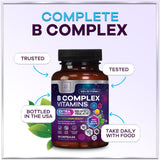 B-Complex with Vitamin C + Folic Acid – 60 Capsules