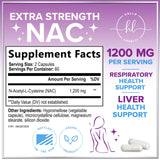 NAC Supplement â€“ N-Acetyl L-Cysteine 1200mg â€“ Supports Liver, Lung & Immune Health - Antioxidants for Respiratory Support & Fight Free Radicals â€“ High Absorption, Non-GMO, Gluten-Free â€“ 120 Capsules