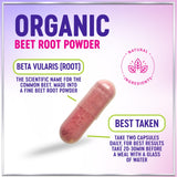 Organic Beet Root, 1,300 mg – 120 Capsules