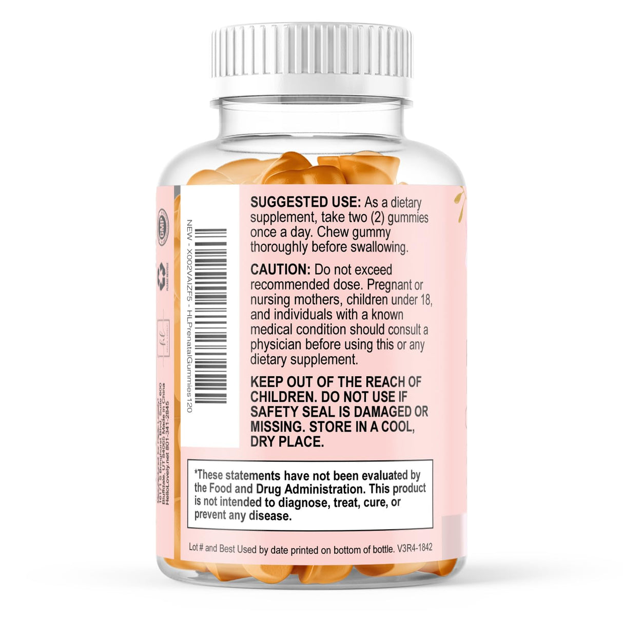 Prenatal Vitamins for Women with DHA & Folic Acid - Best Prenatal Multivitamin Gummies for Women, Brain Development Support, Folate, Vitamin C, D3 & B12, Pre Natal Pregnancy Supplement - 120 Gummies