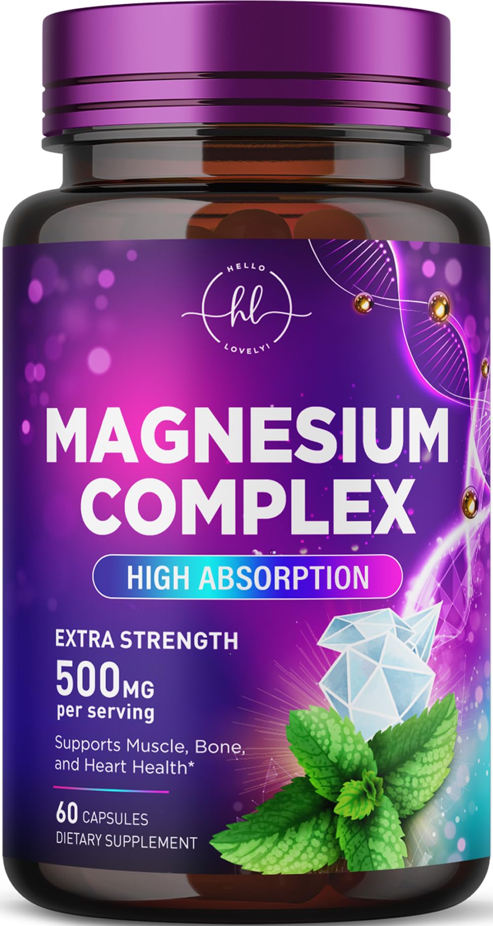Magnesium Complex, 500 mg – 60 Capsules
