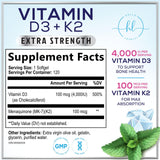 Vitamin D3 5,000 IU + K2 100 mcg – 120 Count
