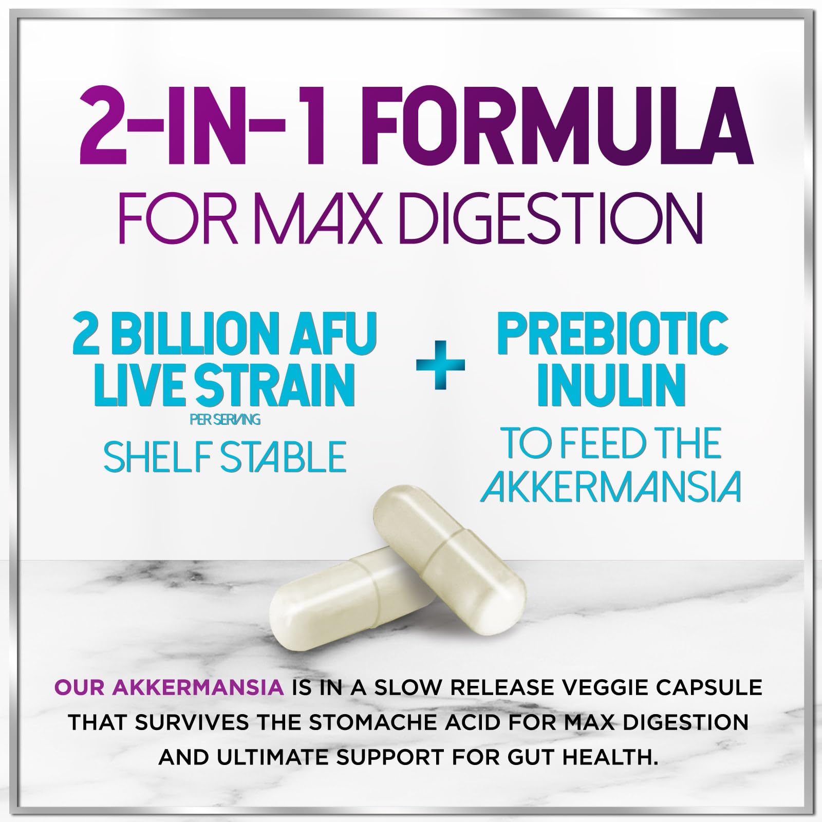 Akkermansia Probiotic Supplement with Prebiotic Inulin Fiber - 2