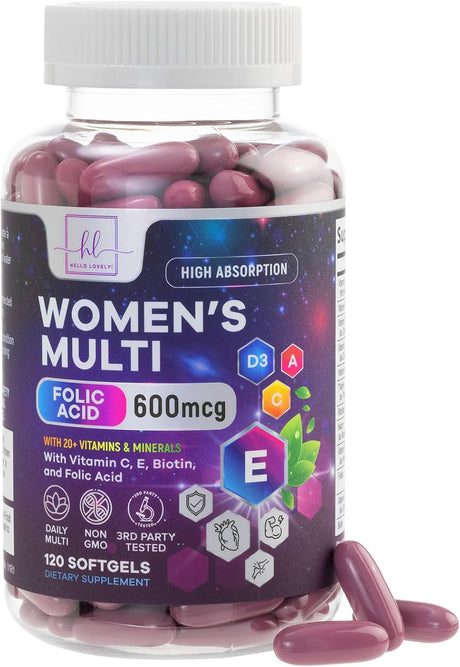 Womens Complete Multivitamin - Once Daily Women's Multi with Vitamin A, B6, B12, C, D, Biotin, Folate, Iron & Zinc, Energy & Immune Health Support, Gluten-Free Multivitamin for Women