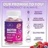 Hair Growth Vitamins Biotin 5000 mcg Supports Women's Thicker Hair, Premium Vegetarian, Non-GMO, Stronger Beautiful Skin & Nails, Lovely Hair Vitamin Supplement - 120 Count
